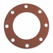 Zoro Select Gasket, Full Face, 4 In, SBR, Red 7124FF-0150-125-0400