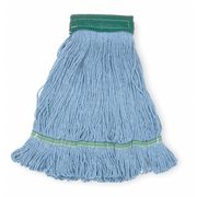 Tough Guy 5 in String Wet Mop, 16 oz Dry Wt, Side Gate Connection, Looped-End, Blue, Cotton/Synthetic, 1TYP2 1TYP2