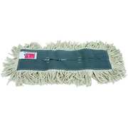 Tough Guy 48 in L Dust Mop, Slide On Connection, Cut-End, Gray/White, Cotton, 1TZF5 1TZF5