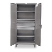 Strong Hold 12 ga. ga. Steel Storage Cabinet, 36 in W, 78 in H, Stationary 36-243-3DB