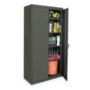 Zoro Select Stationary Storage Cabinet, 24 Gauge Steel, 71 in H x 36 in W x 18 in D, Gray 1UEZ4