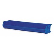 Akro-Mils 80 lb Hang & Stack Storage Bin, Plastic, 33 in W, 6 in H, Blue, 8 5/8 in L 30320BLUE