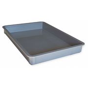 Molded Fiberglass Stacking Container, Gray, Fiberglass Reinforced Composite, 25 3/4 in L, 17 3/4 in W, 3 in H 8700085136