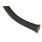 Techflex Braided Sleeving, 1.250 In., 50 ft., Black, Wire and Cable Sleeving Inside Dia.: 1.25 in PTN1.25BK50