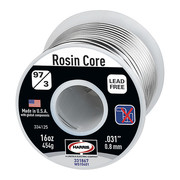 Harris Rosin Core Solder, Dia 0.031 In, 1lb 331867