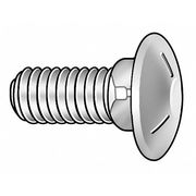 ZORO SELECT Carriage Bolt, Zinc, 1/4-20x1, Pk100 U08305.025.0100