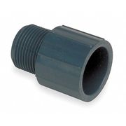 Zoro Select PVC Male Adapter, MNPT x Socket, 3 in Pipe Size 836-030