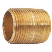 Zoro Select 3/4" MNPT Close TBE Red Brass Pipe Nipple Sch 40 464-001