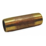 Zoro Select 1/2" MNPT x 3" TBE Red Brass Pipe Nipple Sch 40 463-030