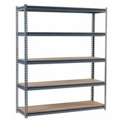 Zoro Select Boltless Shelving Unit, 18"D x 60"W x 72"H, 5 Shelves, Steel UR1860