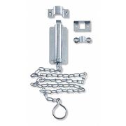 Zoro Select Spring Loaded Chain Bolts, Zinc 1WAD4