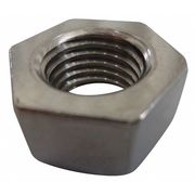 Zoro Select Hex Nut, 3/8"-16, 18-8 Stainless Steel, Not Graded, Plain, 21/64 in Ht, 100 PK U51080.037.0001