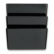 Officemate Wall Pocket, Letter, Black, 7 In H, PK3 21422