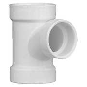 Zoro Select PVC Sanitary Tee, Hub, 2 in x 2 in x 1 1/2 in Pipe Size 1WJP7