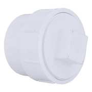 Zoro Select PVC Cleanout Adapter with Plug, FNPT x Spigot, 4 in Pipe Size 1WKR9