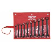 Proto Ratcheting Wrench Set, Metric, 10 mm to 19 mm, 10-Piece JSCRM-10S