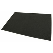 Air Handler 15" x 24" x 1/4" Foam Air Filter Pad Less Than 5 MERV, Black 1W755