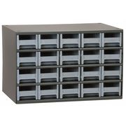 Akro-Mils Drawer Bin Cabinet with Steel, Polystyrene, 17 in W x 11 in H x 11 in D 19320