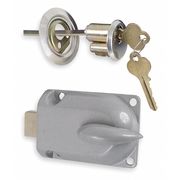 Zoro Select Dead Bolt Lock, Aluminum, L 3 In 1XND2