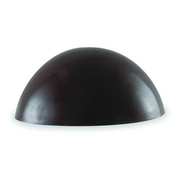 Zoro Select Convex Door Stop, Rubber, Brown 1XNN6