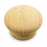 Zoro Select Cabinet Knob, Beech Wood, Wood, Proj. 15/16", PK.5 1XNR3