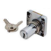 Zoro Select Cabinet and Drawer Dead Bolt Locks, Keyed Alike, CH751 Key, For Material Thickness 7/8 in 1XRX9