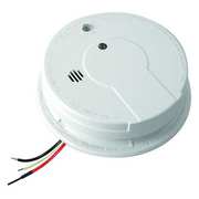 Kidde Smoke Alarm, Ionization Sensor, 85 dB @ 10 ft Audible Alert, 120V AC, 9V i12040