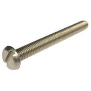 Zoro Select #0-80 x 1/4 in Slotted Pan Machine Screw, Plain 18-8 Stainless Steel, 100 PK 1ZE96