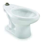 American Standard Toilet Bowl, 1.1 to 1.6 gpf, Flushometer, Floor Mount, Elongated, White 2234001.020