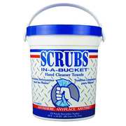 Scrubs Hand Cleaning Towels, 10 in x 12 in, Scrubs-in-a-Bucket, 72 Wipes/Bucket, Aloe/Vitamin E, Citrus 42272