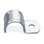 Zoro Select One Hole Clamp, 3/8 In Pipe Sz, Steel 0070037EG