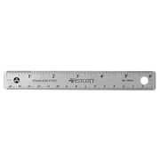 Westcott Ruler, 6 Inch, Stainless Steel 10414