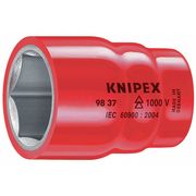 Knipex 3/8 in Drive, 14mm 6 pt Metric Socket, 6 Points 98 37 14