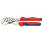 Knipex 6 in Knipex Cobra Straight Jaw Plier Wrench Smooth, Bi-Material Grip 86 05 150