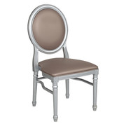 Flash Furniture Taupe Round Back Dining Chair LE-S-T-MON-GG