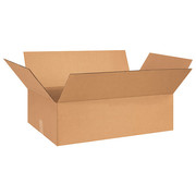 Zoro Select Flat Corrugated Boxes, 26" x 15" x 5", Kraft, 20/Bundle 11A649