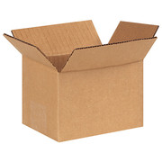 Zoro Select Corrugated Boxes, 6" x 4" x 4", Kraft, 25/Bundle 11K584