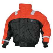 Mustang Survival Flotation Bomber Jacket, Org/Blk, XL MJ6214T1-33-XL-206