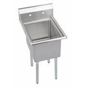 Lk Packaging Floor Mount Scullery Sink, Stainless Steel Bowl Size 24" x 24" E1C24X24-0X