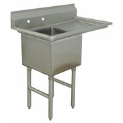 Advance Tabco 24 in W x 38 1/2 in L x 43 in H, Floor Mount, 304 Stainless steel FC-1-1818-18R-X