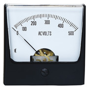 Zoro Select Analog Panel Meter, AC Voltage, 0-500 AC V 12G411