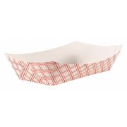 Zoro Select Paper Disposable Food Tray 5 lb., Red, Pk500 EFT500