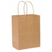 Zoro Select Tempo Brown Shopping Bag Flat Bottom, Twist Handles, Pk250 87097