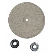 Zoro Select Buffing Wheel, Spiral Sewn, 10 In Dia. 12U087