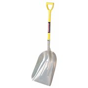 Westward #12 Scoop Shovel, Aluminum Blade, 27 in L Yellow Fiberglass Handle 12U492