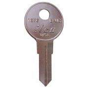 Kaba Ilco Key Blank, Brass, 1676-BAU3, PK10 1676-BAU3
