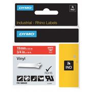 Dymo Label Tape Cartridge, White/Red, Labels/Roll: Continuous 1805422