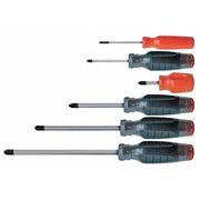 Proto Screwdriver Set, Phillips/Crosspoint, 6 Pc J1206SP