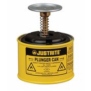 Justrite Plunger Can, 1 pt., Steel, Yellow 10018