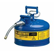 Justrite 2 1/2 gal Blue Steel Type II Safety Can Kerosene 7225320